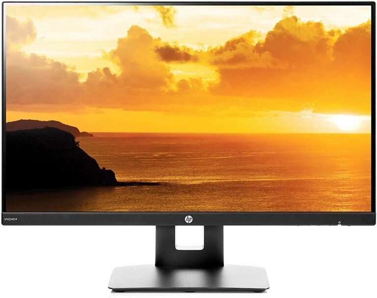 HP 23.8 VH240a monitor with built-in speakers